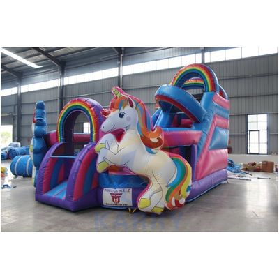 Norme CE doppio unicorno castello gonfiabile casa di rimbalzo per bambini parco giochi all' aperto