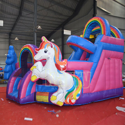 Norme CE doppio unicorno castello gonfiabile casa di rimbalzo per bambini parco giochi all' aperto