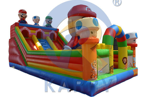 EN71/CE Certificato Parco a tema Mario gonfiabile Bouncer House Slide per bambini e adulti