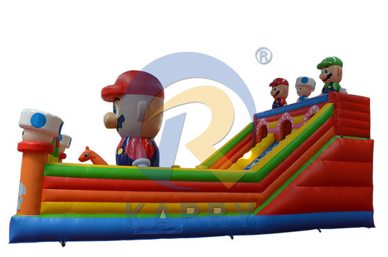 EN71/CE Certificato Parco a tema Mario gonfiabile Bouncer House Slide per bambini e adulti