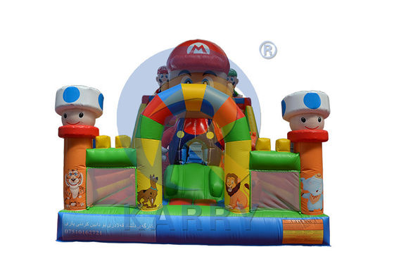 EN71/CE Certificato Parco a tema Mario gonfiabile Bouncer House Slide per bambini e adulti