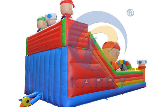 EN71/CE Certificato Parco a tema Mario gonfiabile Bouncer House Slide per bambini e adulti