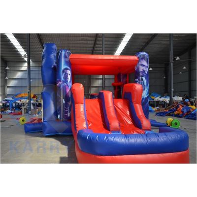 Spiderman Combinazione gonfiabile casa rimbalzo e scivolo Must-have per i bambini Parco giochi all' aperto