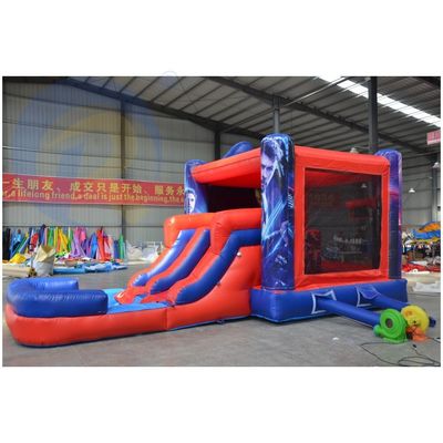 Spiderman Combinazione gonfiabile casa rimbalzo e scivolo Must-have per i bambini Parco giochi all' aperto