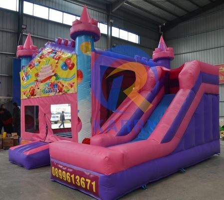 14 anni di festa di compleanno in PVC castello gonfiabile con scivolo da 5*5m e accessori