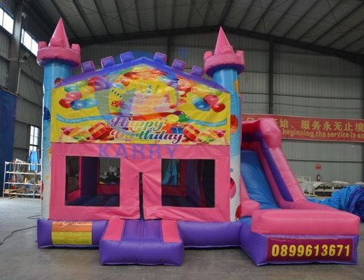 14 anni di festa di compleanno in PVC castello gonfiabile con scivolo da 5*5m e accessori