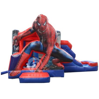Casa gonfiabile a rimbalzo con scivolo per bambini Spiderman