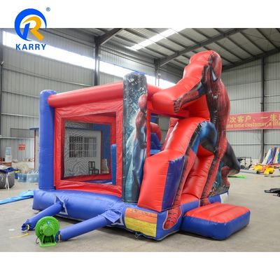 Casa gonfiabile a rimbalzo con scivolo per bambini Spiderman