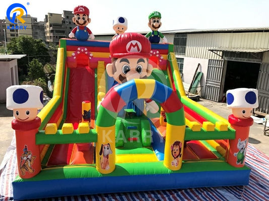 Full size Commercial Rental Combo Bouncer gonfiabile con water slide e kit di riparazione