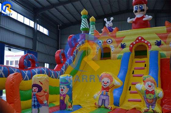 Colore personalizzato Commercial Grade Outdoor Inflatabile Mario Theme Bouncer Slide Combo