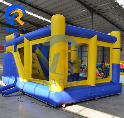 PORTABLE Outdoor Commercial Bouncy Inflatable Slide Bounce House con il logo del cliente