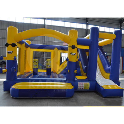 PORTABLE Outdoor Commercial Bouncy Inflatable Slide Bounce House con il logo del cliente
