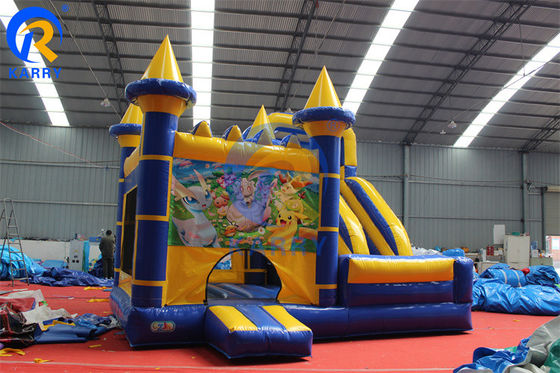 Salto Cartoon gonfiabile castello salta con casa scivolo Bouncer ostacolo esterno