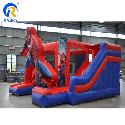 Unisex PVC gonfiabile Commerciale Spiderman Bounce House con slide blower incluso