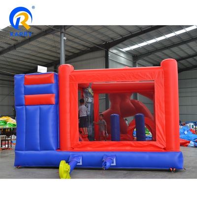 Unisex PVC gonfiabile Commerciale Spiderman Bounce House con slide blower incluso