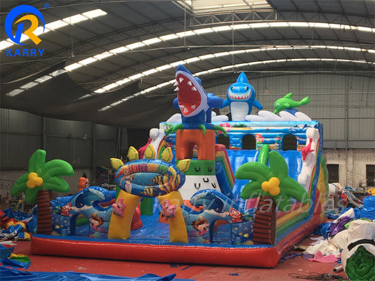 Personalizza Sea World Fun City Parco giochi gonfiabile per bambini Grande castello a balzo
