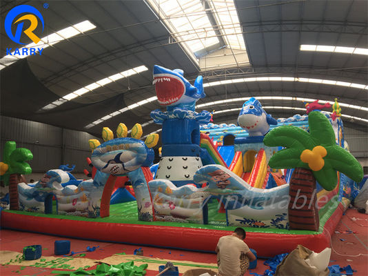 Personalizza Sea World Fun City Parco giochi gonfiabile per bambini Grande castello a balzo