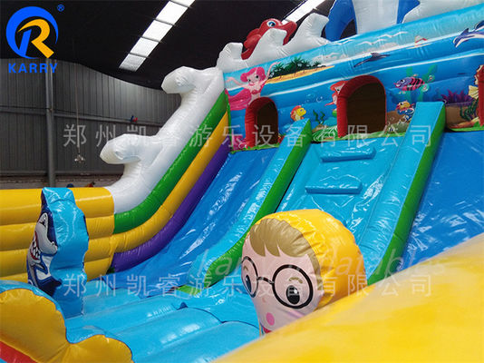Personalizza Sea World Fun City Parco giochi gonfiabile per bambini Grande castello a balzo