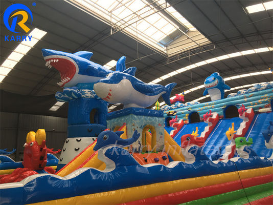 Personalizza Sea World Fun City Parco giochi gonfiabile per bambini Grande castello a balzo