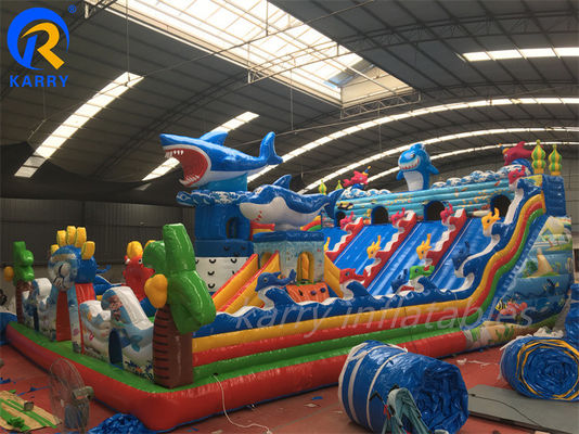 Personalizza Sea World Fun City Parco giochi gonfiabile per bambini Grande castello a balzo