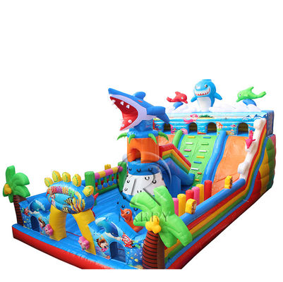 Colorato personalizzato Moonwalk Bouncer Blow Up Bounce per bambini nel parco di divertimenti