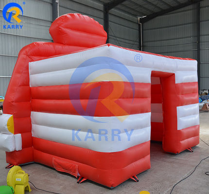 Certificato EN71/EN14960/CE Camion alimentare gonfiabile Pizza Bouncy House per la pubblicità