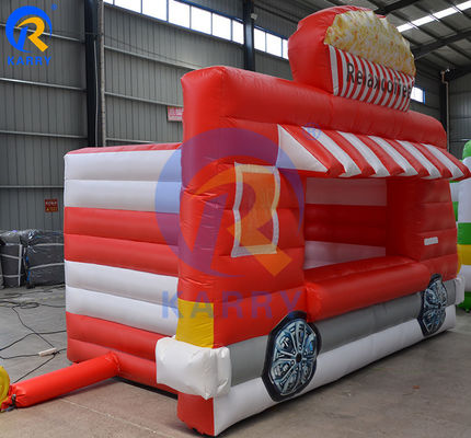 Certificato EN71/EN14960/CE Camion alimentare gonfiabile Pizza Bouncy House per la pubblicità