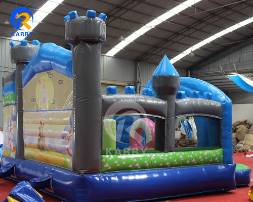 Rainbow PVC Inflatabile Trampolino Unicorn Commerciale Bouncer con Slide e Blower