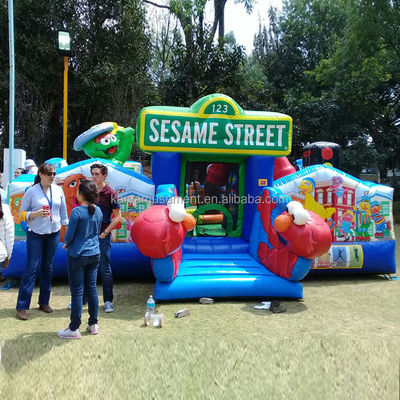 Dimensioni personalizzate Sesame Street Bouncer gonfiabile Castello a rimbalzo per 14 anni