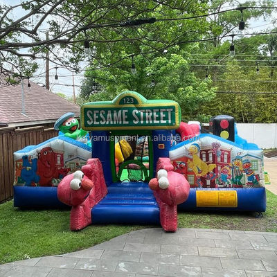 Dimensioni personalizzate Sesame Street Bouncer gonfiabile Castello a rimbalzo per 14 anni