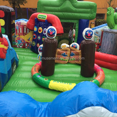 Dimensioni personalizzate Sesame Street Bouncer gonfiabile Castello a rimbalzo per 14 anni