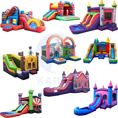 PVC 0,55 mm gonfiabile castello congelato casa di rimbalzo combo di scivolo per il noleggio di partito commerciale