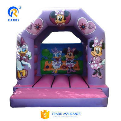 Caratteristiche di cartoni animati carini castello rimbalzante purpurino gonfiabile salto rimbalzante castello