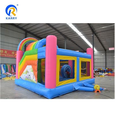 Casa gonfiabile a tema unicorno personalizzata con slide Fun Playground Bouncer
