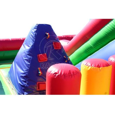 Giochi gonfiabili all'aria aperta Castello a rimbalzo con combo di scivolo e scalare