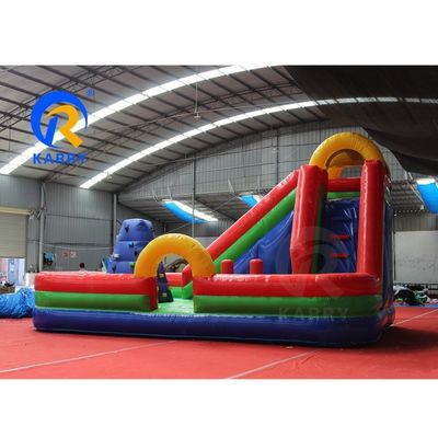 Giochi gonfiabili all'aria aperta Castello a rimbalzo con combo di scivolo e scalare