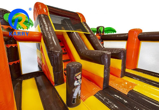 Intrattenimento all'aria aperta Castello gonfiabile in PVC unisex con disegno di nave pirata