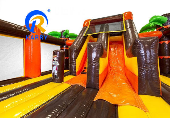 Intrattenimento all'aria aperta Castello gonfiabile in PVC unisex con disegno di nave pirata