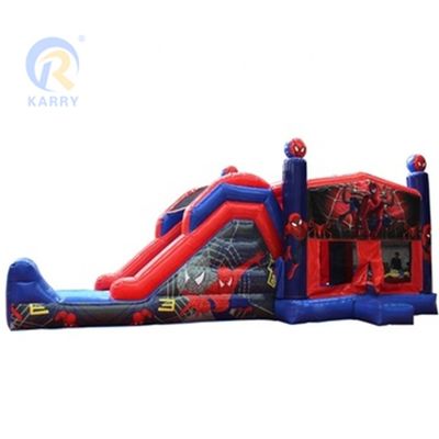 CE certificato portatile Spiderman personalizzato Combo castello gonfiabile scivolo per casa rimbalzo