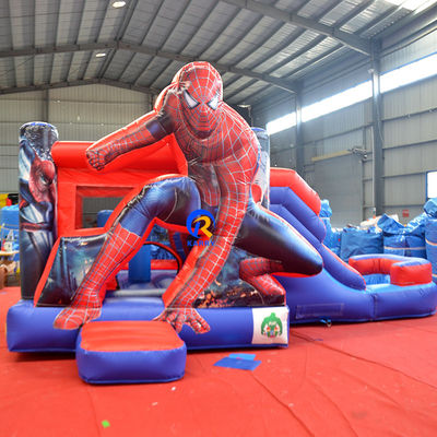 CE certificato portatile Spiderman personalizzato Combo castello gonfiabile scivolo per casa rimbalzo
