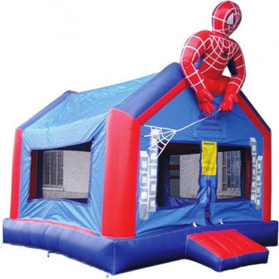 Festa unisex divertimento con gli standard CE Blower Spiderman Casa gonfiabile