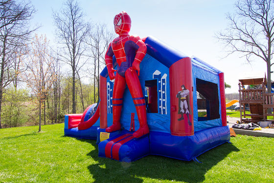 Festa unisex divertimento con gli standard CE Blower Spiderman Casa gonfiabile