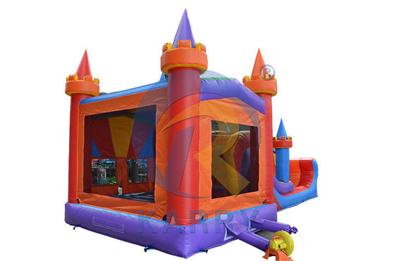 PORTABLE Commerciale Castello a rimbalzo colorato Casa a rimbalzo gonfiabile con scivolo