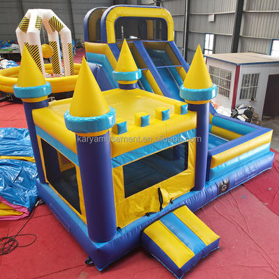 Dimensioni personalizzate Blu Combinato gonfiabile Castello Slide Castello salto Commerciale Casa salta