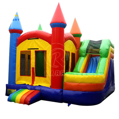 Colore personalizzato castello gonfiabile scivolo casa rimbalzo combo con scivolo