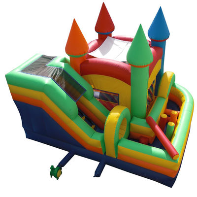 Colore personalizzato castello gonfiabile scivolo casa rimbalzo combo con scivolo