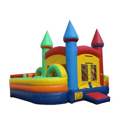 Colore personalizzato castello gonfiabile scivolo casa rimbalzo combo con scivolo
