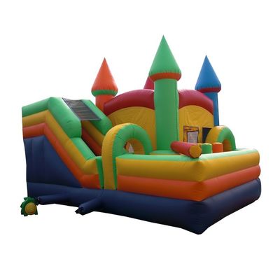 Colore personalizzato castello gonfiabile scivolo casa rimbalzo combo con scivolo