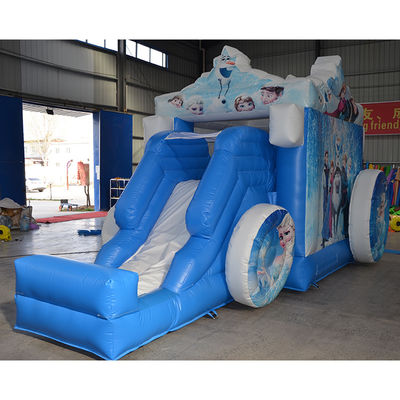 14 Years Up Frozen Wagon Casa gonfiabile a rimbalzo con diapositiva popolare cartone animato Castello a rimbalzo