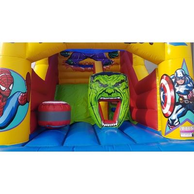 Dimensioni opzionali 3D Monster Casa gonfiabile rimbalzatore con scivolo asciutto Combo Air Bouncer